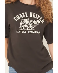 Idyllwind Women's Crazy Heifer Short Sleeve Boyfriend Graphic Tee