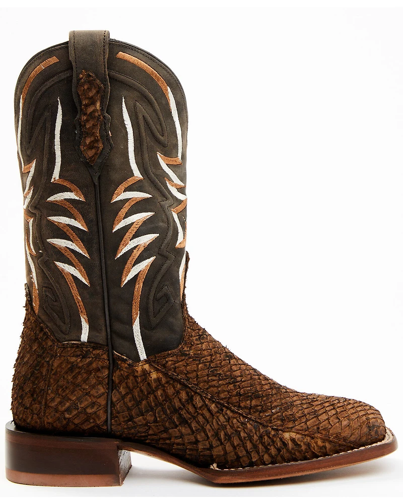 Dan Post Women's Exotic Seabass Western Boots - Broad Square Toe