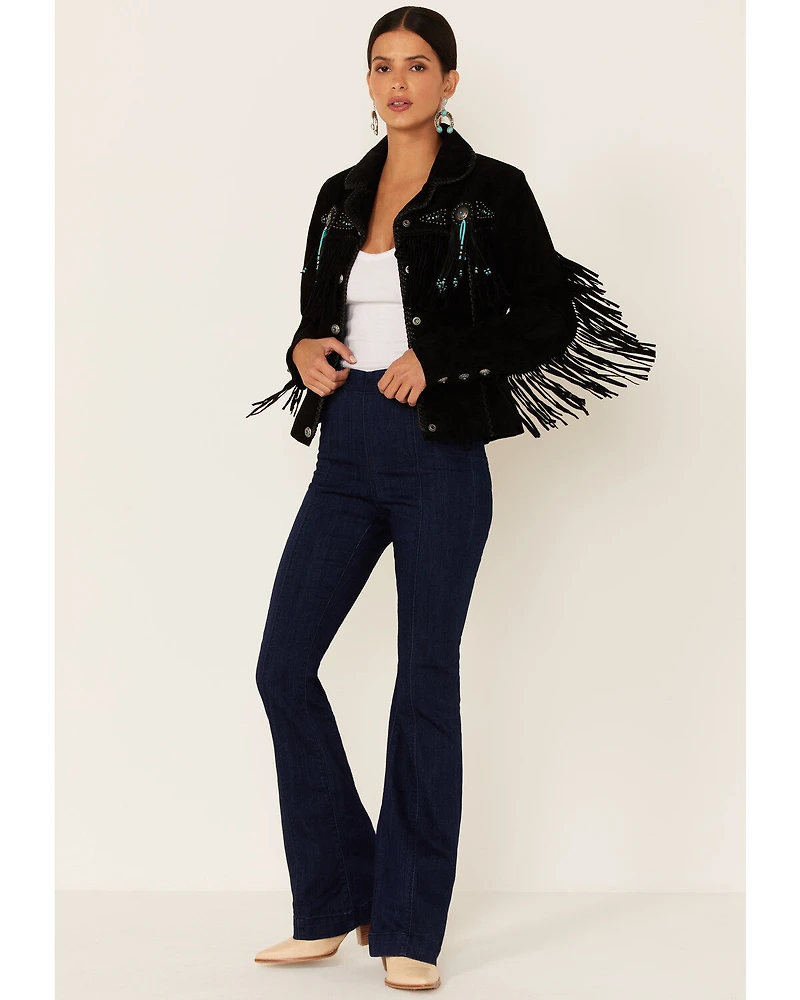 Scully Women's Fringe & Beaded Suede Jacket