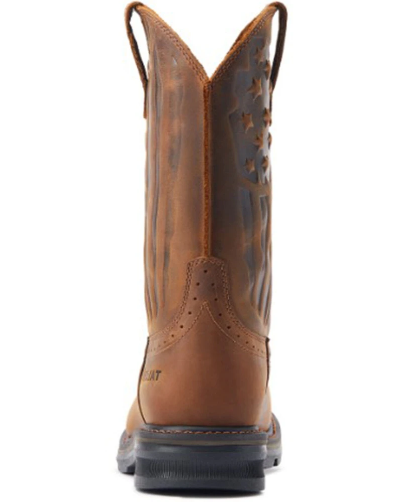 Ariat Men's Sierra Shock Shield Patriotic Western Work Boots - Broad Square Toe