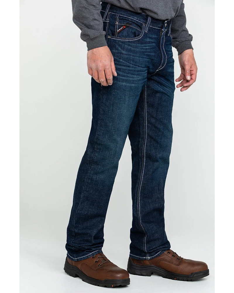 Ariat Men's FR M4 Durastretch Lineup Relaxed Straight Work Denim Jeans - Big