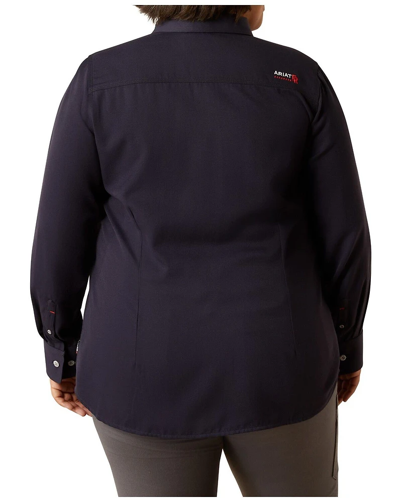 Ariat Women's FR Inherent Long Sleeve Button-Down Work Shirt - Plus