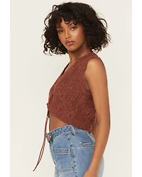 Shyanne Women's Metallic Cinch-Front Sweater Tank