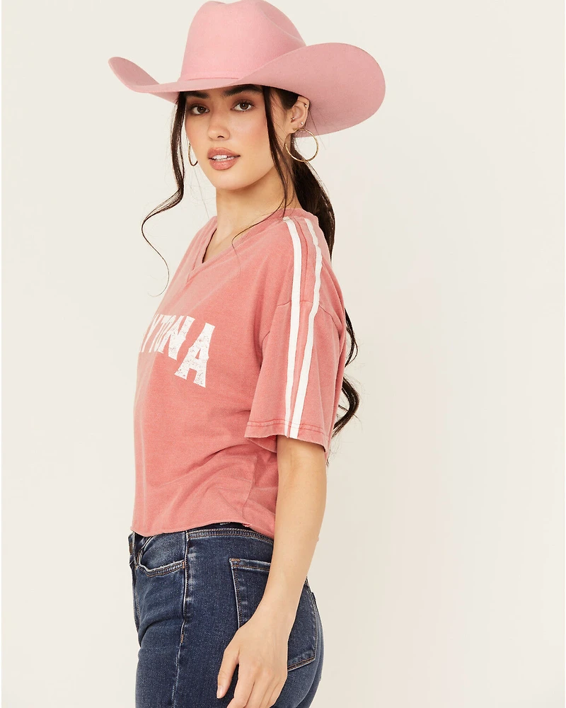 Youth Revolt Women's Daytona Varsity Short Sleeve Graphic Tee
