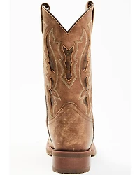 Laredo Men's Distressed Leather Western Boots - Broad Square Toe