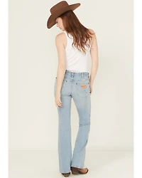 Wrangler Women's Golden Days Medium Wash Mid Rise Heritage Bootcut Stretch Denim Jeans