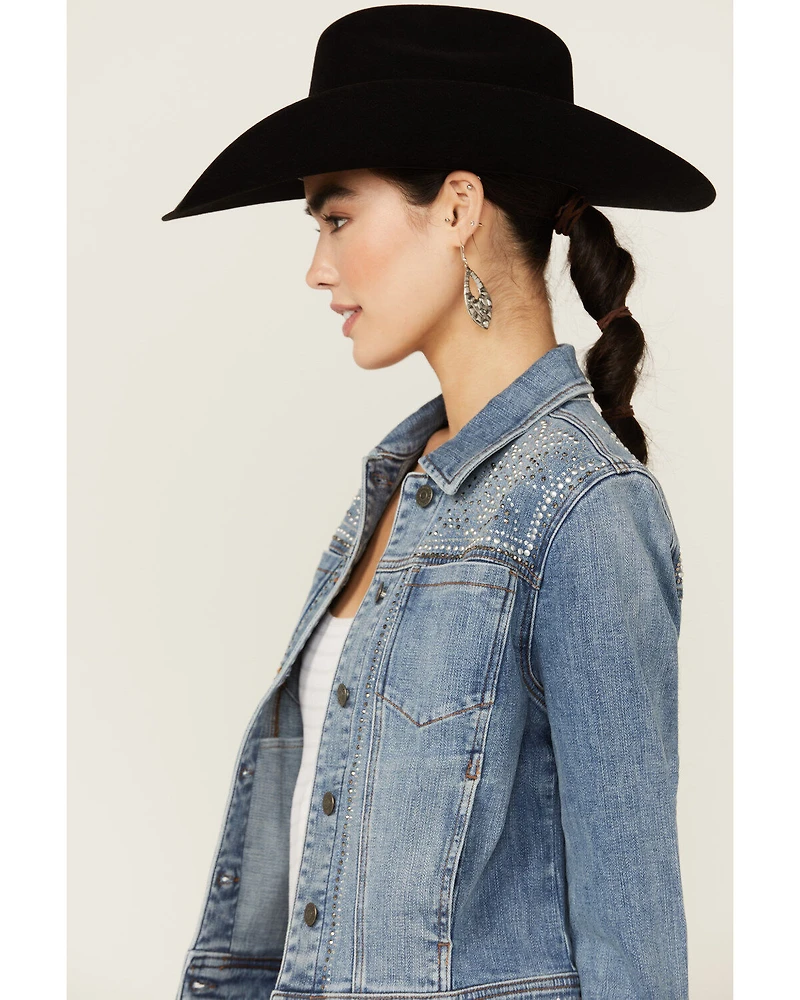 Idyllwind Women's Embellished Denim Trucker Jacket