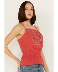Rock & Roll Denim Women's Southwestern Embroidered Sleeveless Tank