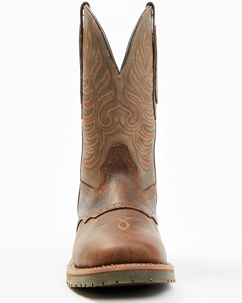 Double H Men's 11" Domestic I.C.E.™ Saddle Vamp Performance Western Boots - Broad Square Toe