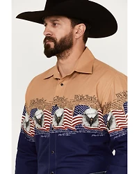 Panhandle Men's We The People Border Long Sleeve Snap Western Shirt