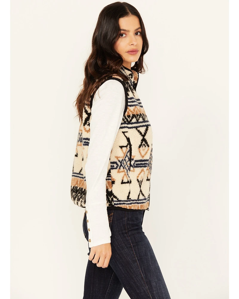 Idyllwind Women's Kipling Southwestern Print Sherpa Vest