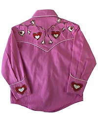 Rockmount Ranchwear Girls' Embroidered Hearts & Floral Western Shirt