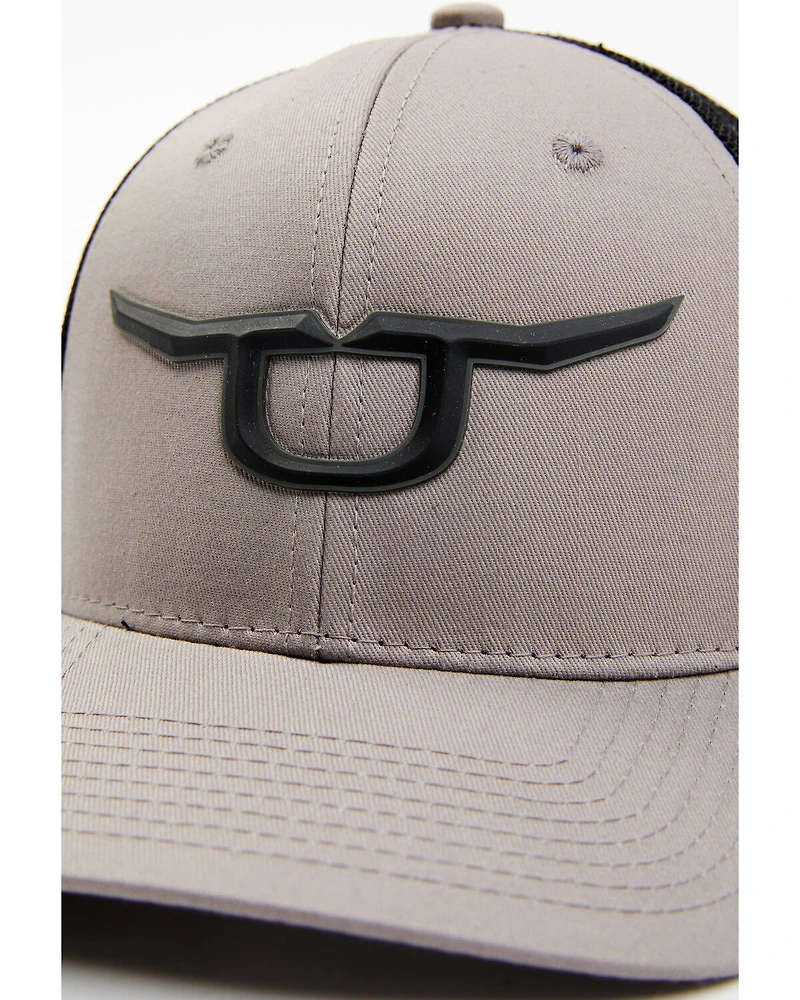 RopeSmart Men's Gray Steerhead Logo Mesh-Back Ball Cap