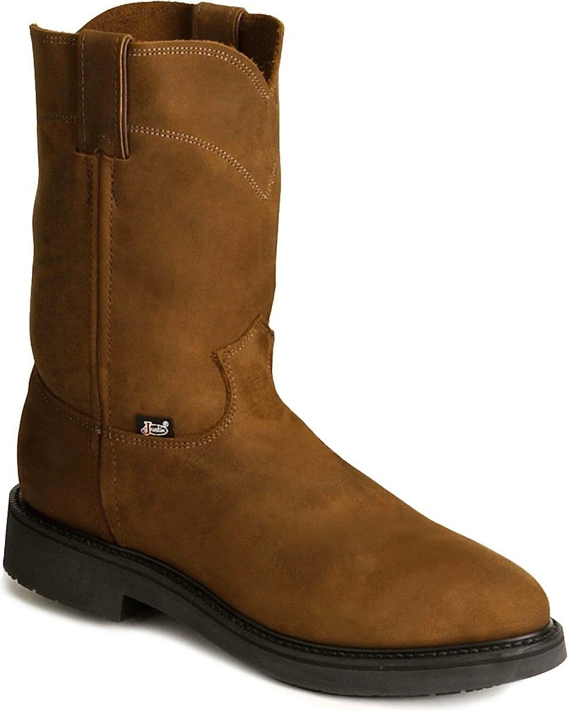 Justin Men's Conductor Electrical Hazard Pull-On Work Boots - Soft Toe
