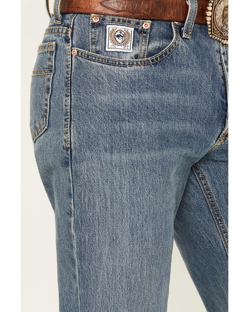 Cinch Men's White Label Relaxed Fit Medium Stonewash Denim Jeans