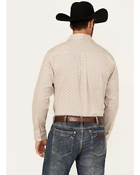 Justin Men's Boot Barn Exclusive Geo Print Long Sleeve Button-Down Stretch Western Shirt