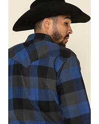 Resistol Men's Montreal Large Plaid Long Sleeve Western Shirt