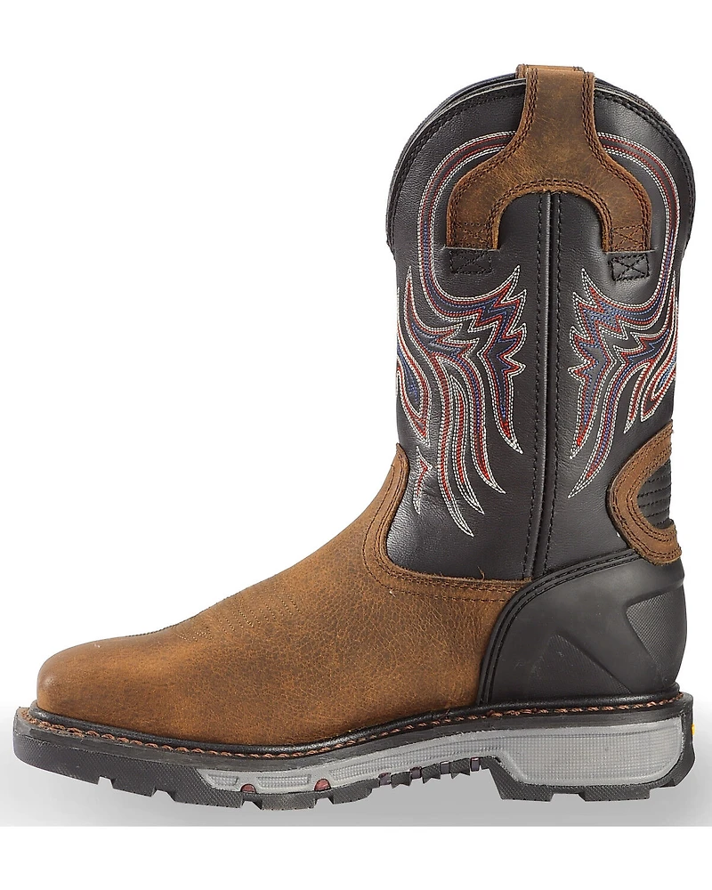 Justin Men's Tanker Western Work Boots - Steel Toe