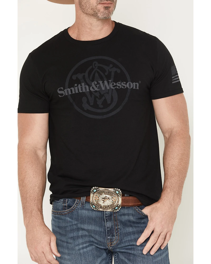 Smith & Wesson Men's Overlay Logo Short Sleeve Graphic T-Shirt