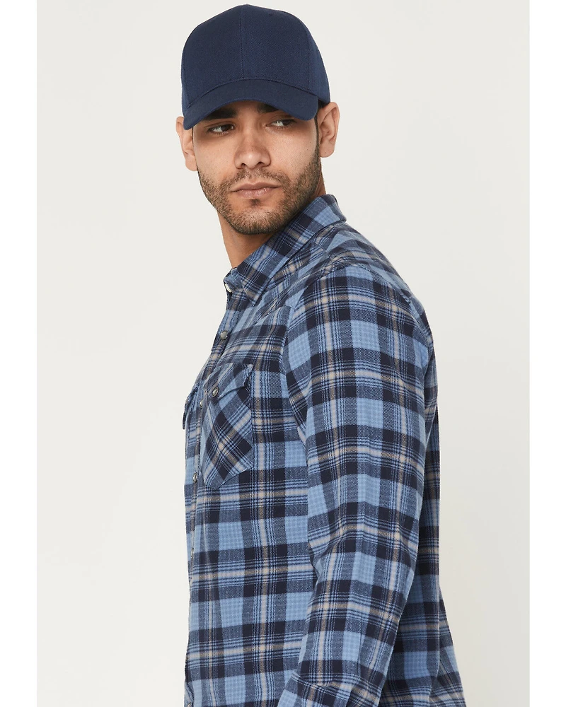 Levi's Men's Niklas Plaid Print Long Sleeve Snap Flannel Shirt