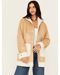 Shyanne Women's Reversible Faux Suede Sherpa Jacket