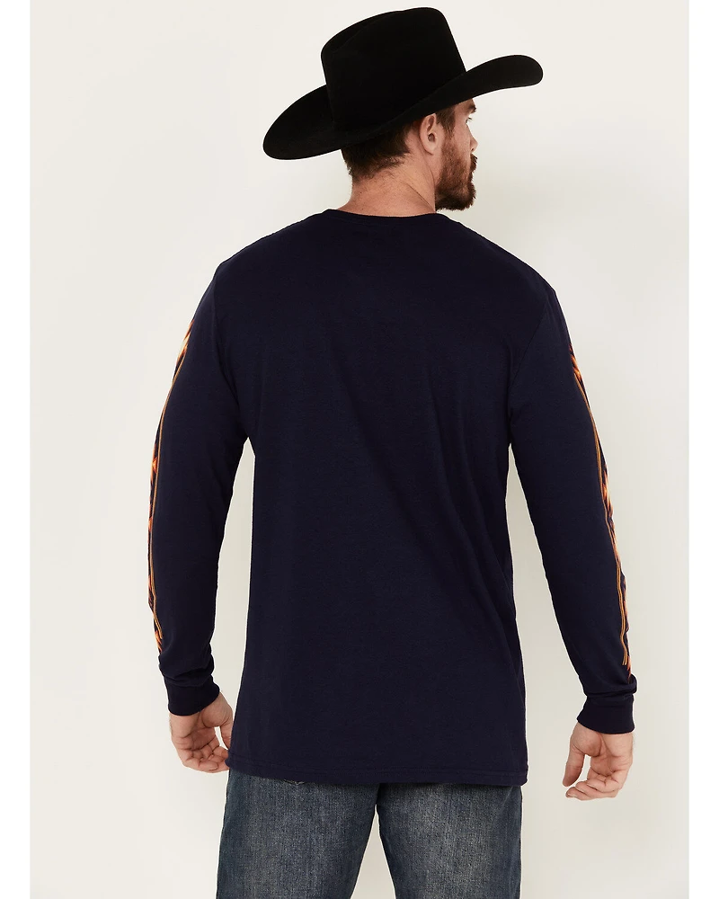 RANK 45® Men's Southwestern Print Long Sleeve Graphic T-Shirt