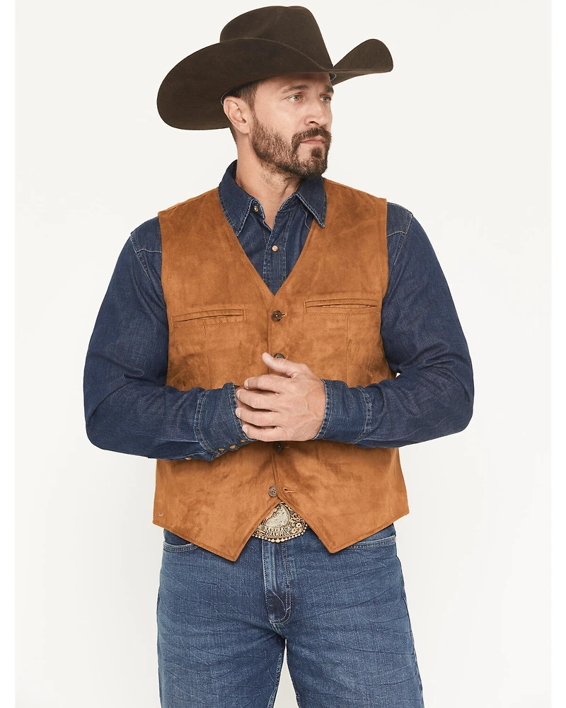 Cody James Men's Howard Faux Suede Button-Down Vest