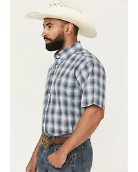 Cinch Men's Plaid Print Short Sleeve Button-Down Western Shirt