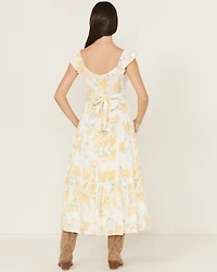 Ash & Violet Women's Floral Print Sleeveless Midi Dress