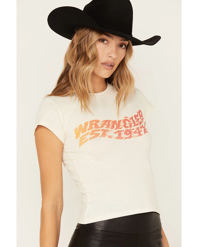 Wrangler Women's Shrunken Band Short Sleeve Graphic Tee