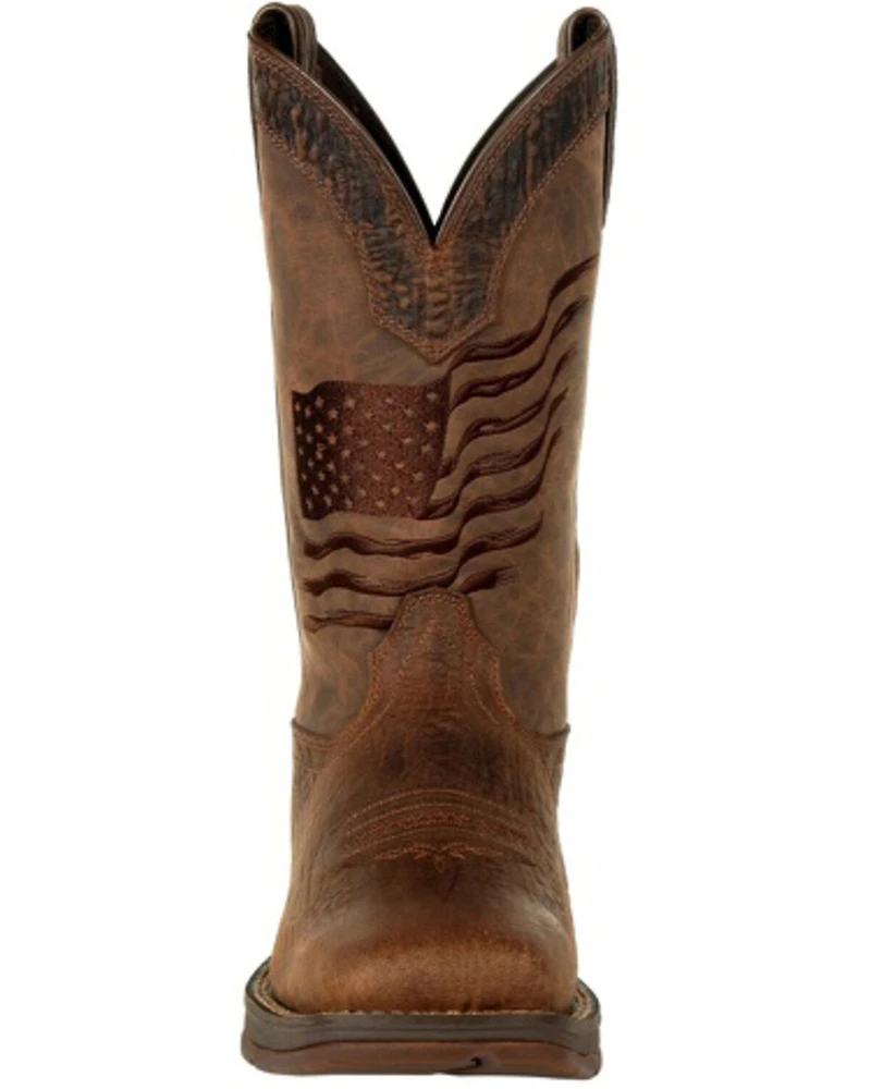Durango Men's Rebel Brown Flag Western Performance Boots - Square Toe