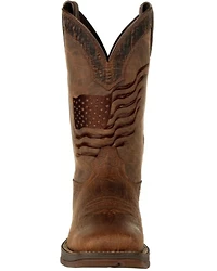 Durango Men's Rebel Brown Flag Western Performance Boots - Square Toe