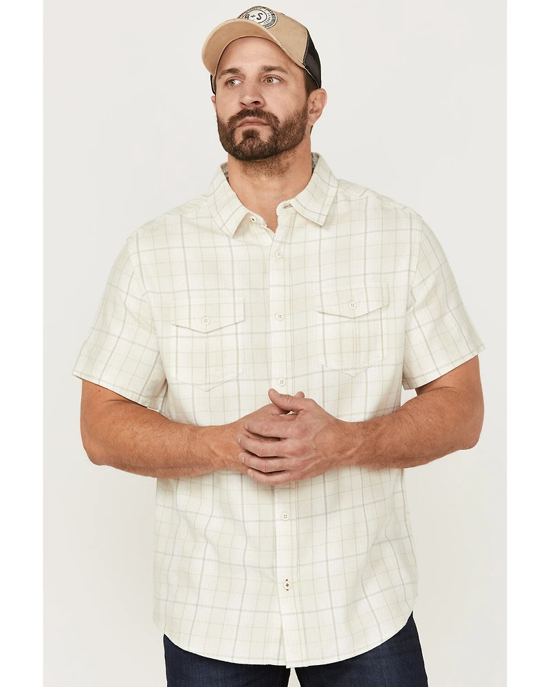 Brothers and Sons Men's Large Plaid Short Sleeve Button Down Western Shirt