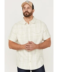 Brothers and Sons Men's Large Plaid Short Sleeve Button Down Western Shirt