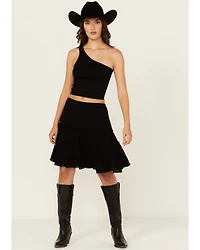 Wild Moss Women's Ruffle Mini Skirt