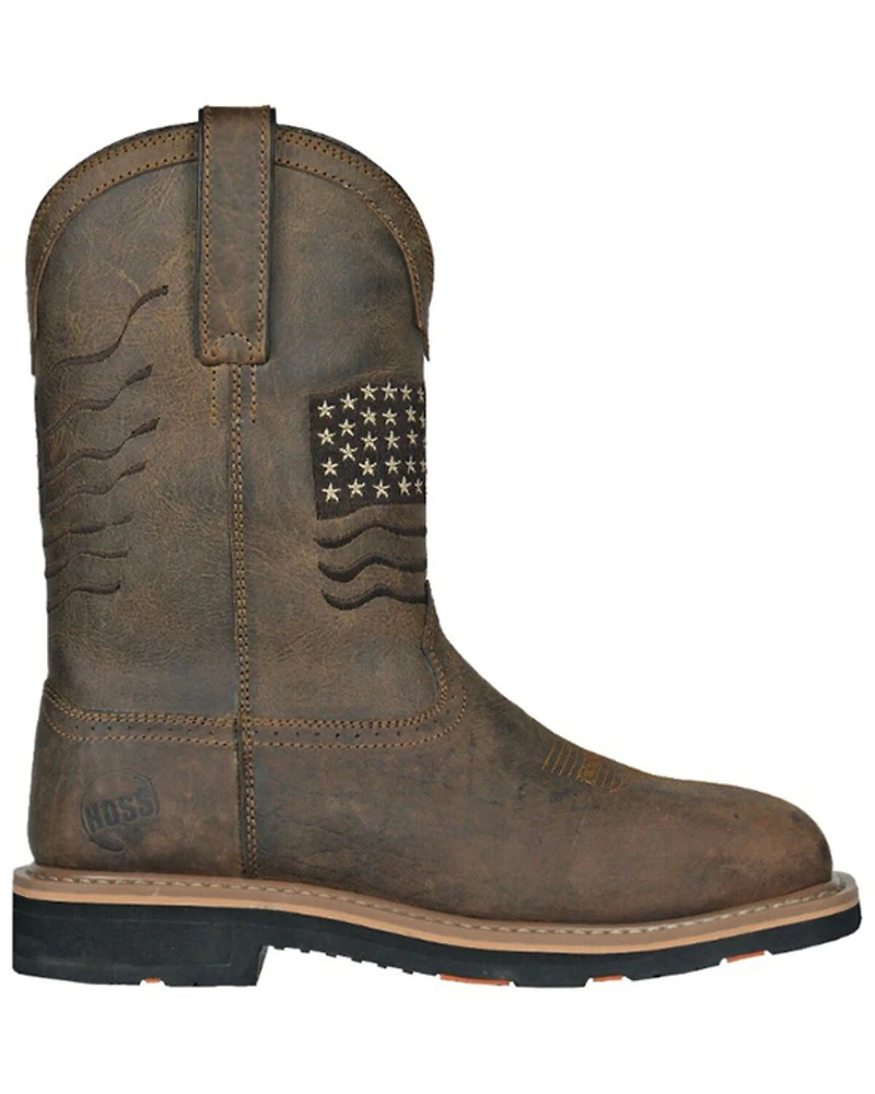 Hoss Men's Rushmore Wellington Western Work Boots - Broad Square Toe