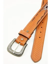 Cody James Men's Chesny Cross-Stitched Western Belt