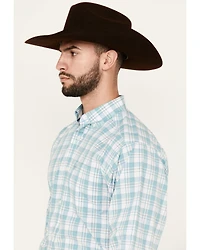 Ariat Men's Edward Plaid Print Long Sleeve Button-Down Performance Western Shirt