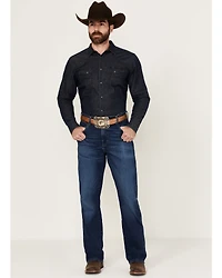Wrangler Retro Men's Troxler Dark Wash Relaxed Bootcut Stretch Denim Jeans