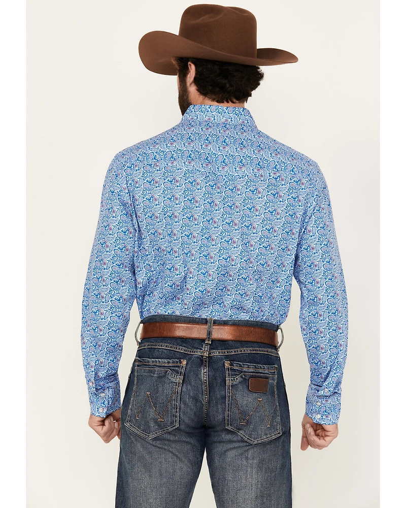 Wrangler 20X Men's Paisley Print Long Sleeve Snap Stretch Western Shirt