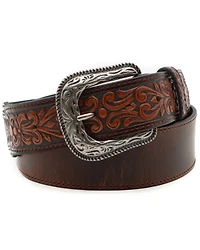 Cody James Men's Floral Tooled Leather Belt