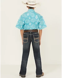 Hooey by Rock & Roll Denim Boys' Dark Wash Barbed Revolver Straight Stretch Jeans