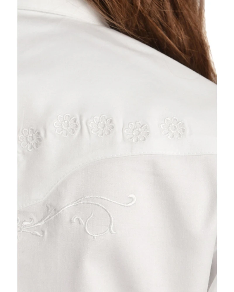 Wrangler Kid's Embroidered Long Sleeve Western Shirt