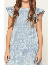Wrangler Girls' Bandana Print Denim Dress
