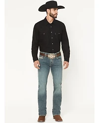 Rock & Roll Denim Men's Pistol Medium Vintage Wash Straight Stretch Jeans