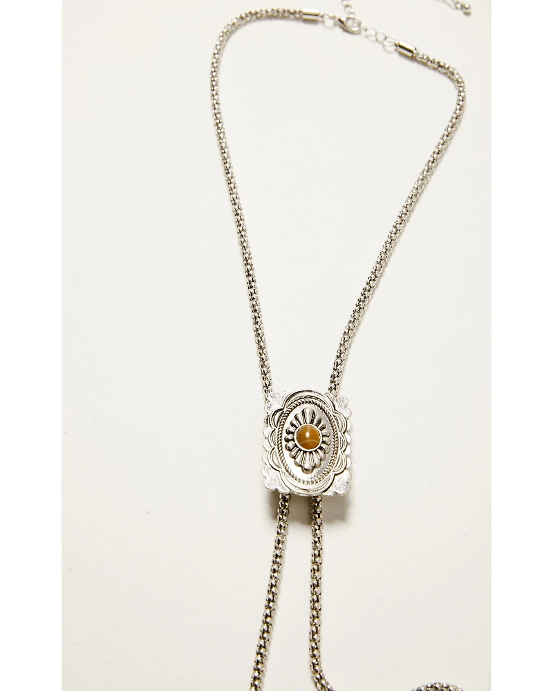Shyanne Women's Concho Bolo Necklace