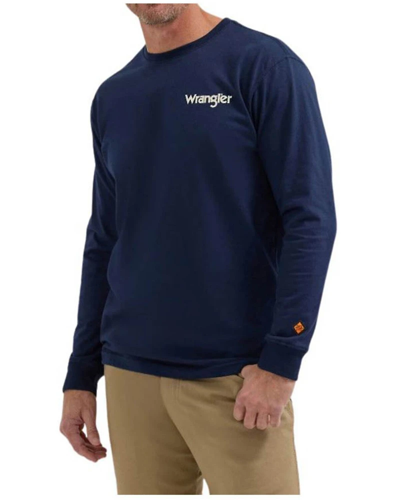 Wrangler Men's FR Skull Logo Long Sleeve Work Shirt - Big