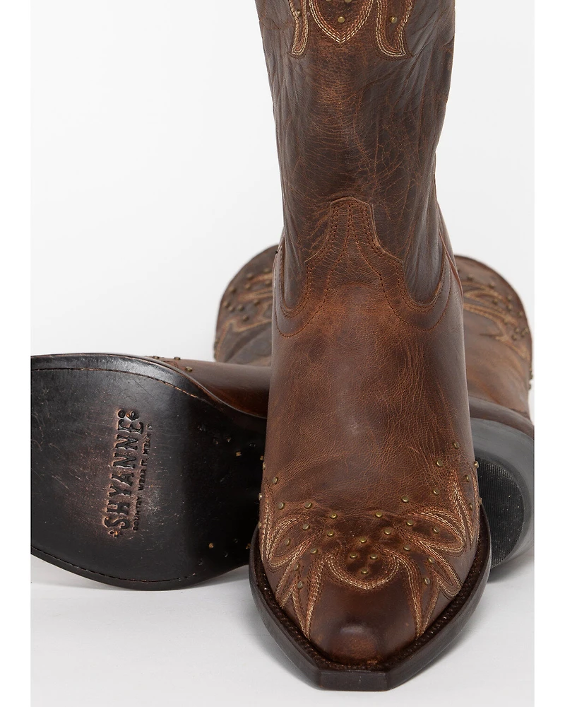 Shyanne Women's Studded Wing Tip Cowgirl Boots - Snip Toe