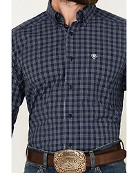 Ariat Men's Prestcot Windowpane Plaid Print Long Sleeve Performance Shirt