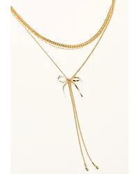 Shyanne Women's Layered Bow Bolo Necklace